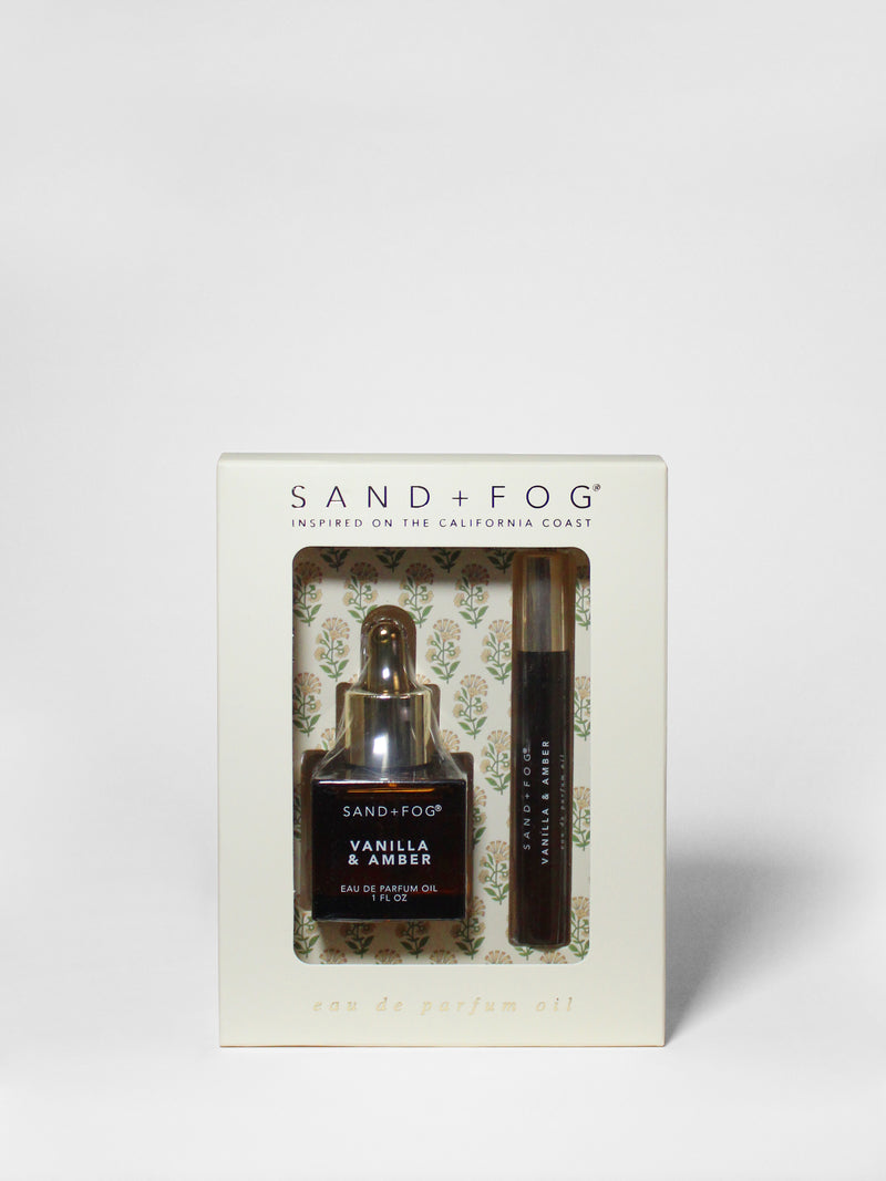 Perfume Oil Rollerball and Perfume Dropper Set - Vanilla & Amber