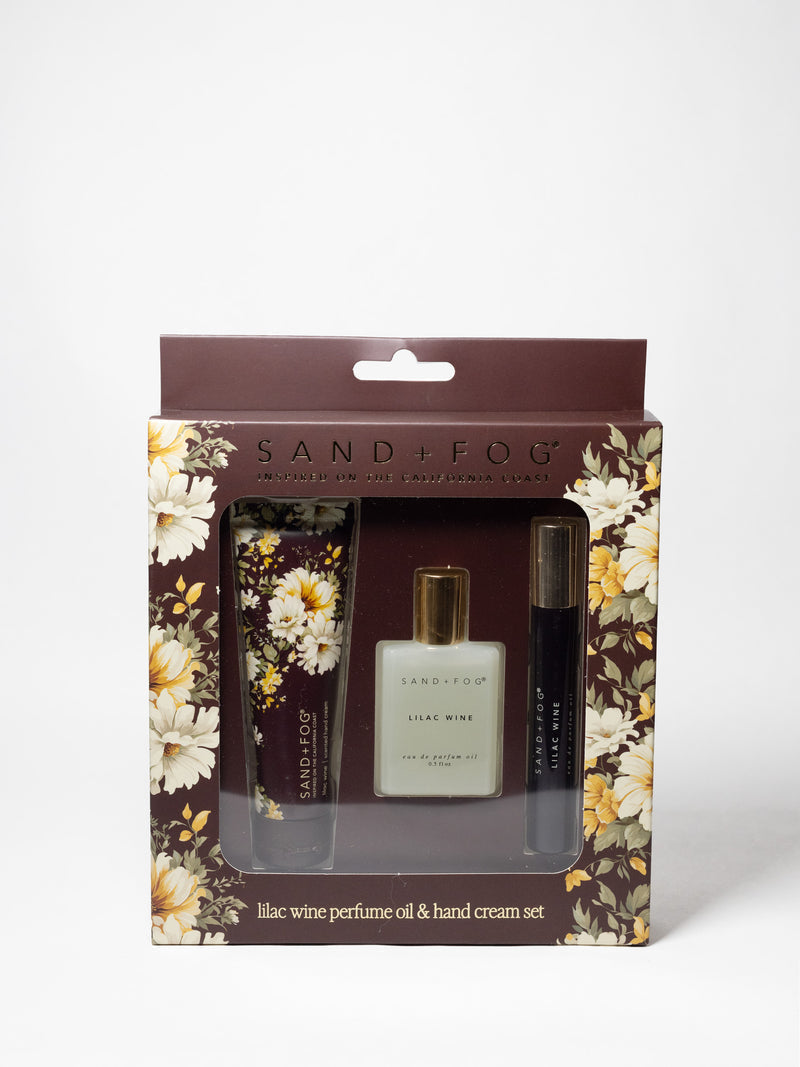 Hand Cream and Perfume Oil Rollerball Set - Lilac Wine