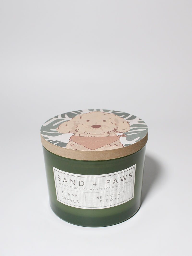 Sand + Paws Clean Waves 12 oz scented candle